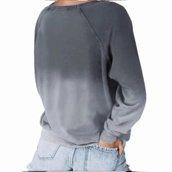 Gray Yellowstone Graphic Shirt Pullover Two Toned Ambre Sweat Shirt - Picture 2 of 6